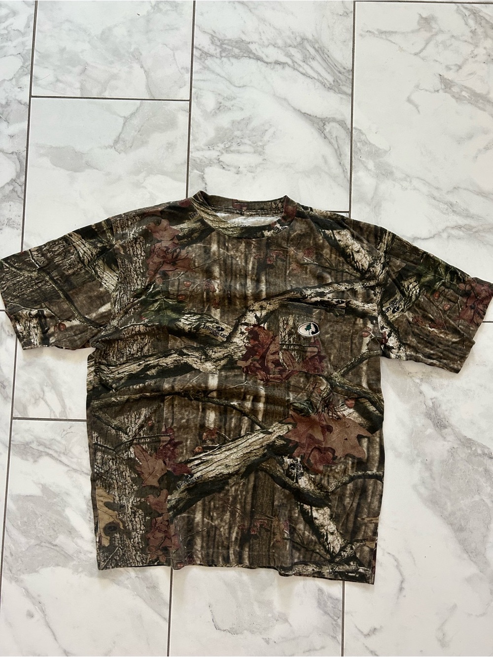 Mossy Oak Camo Short Sleeve Pocket T Shirt